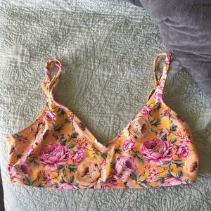 Floral bathing suit top
